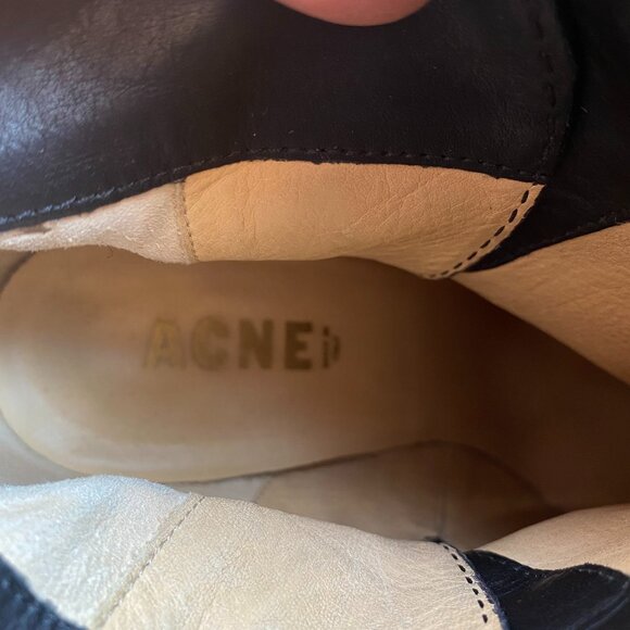 Acne Studios Cypress Black Leather Ankle Boots Sz 8.5 - Picture 11 of 14